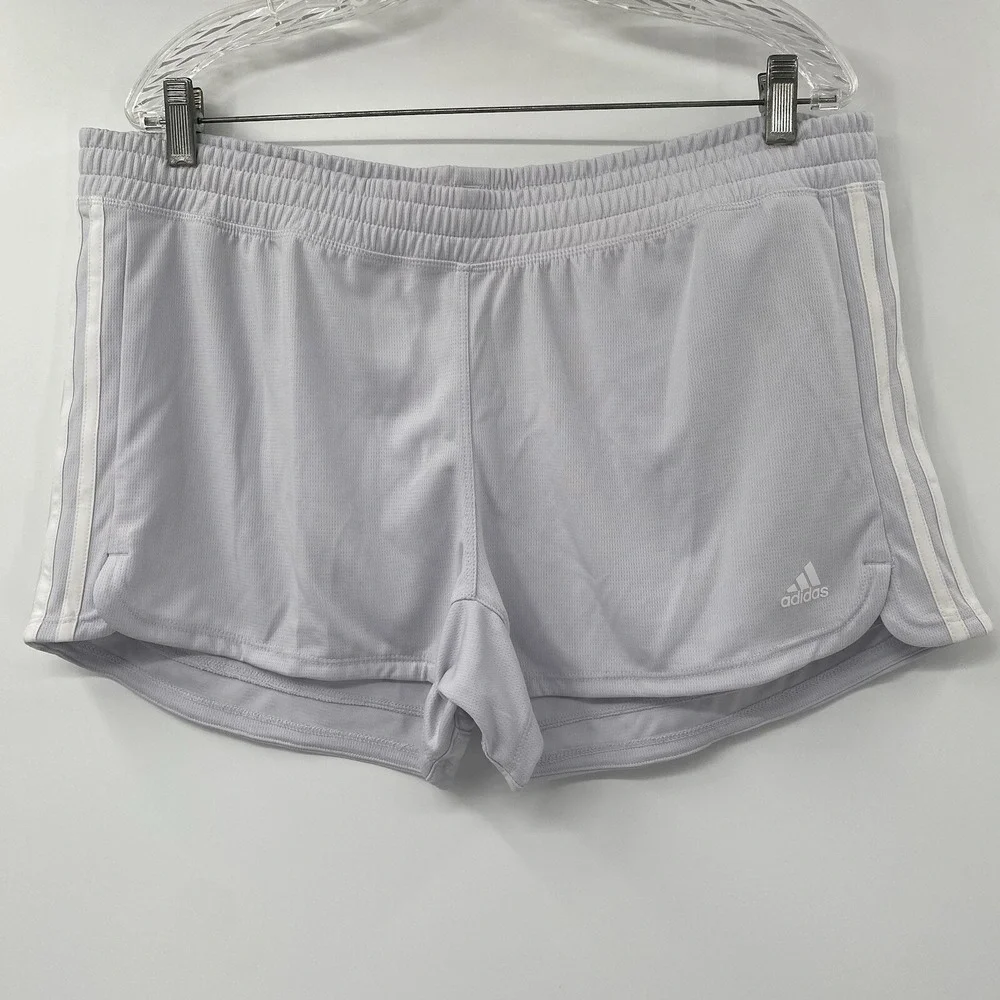 Adidas Pacer 3S Knit Shorts‎ Womens XL Dash Grey AEROREADY Training HD9592